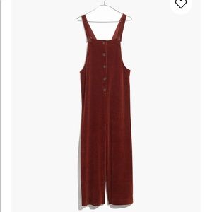 Madewell Texture & Thread Velour Corduroy Overalls